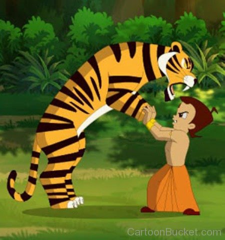 Chota Bheem Fighting With Tiger