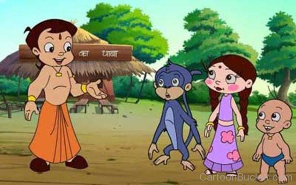 Image Of Chutki With His Friends