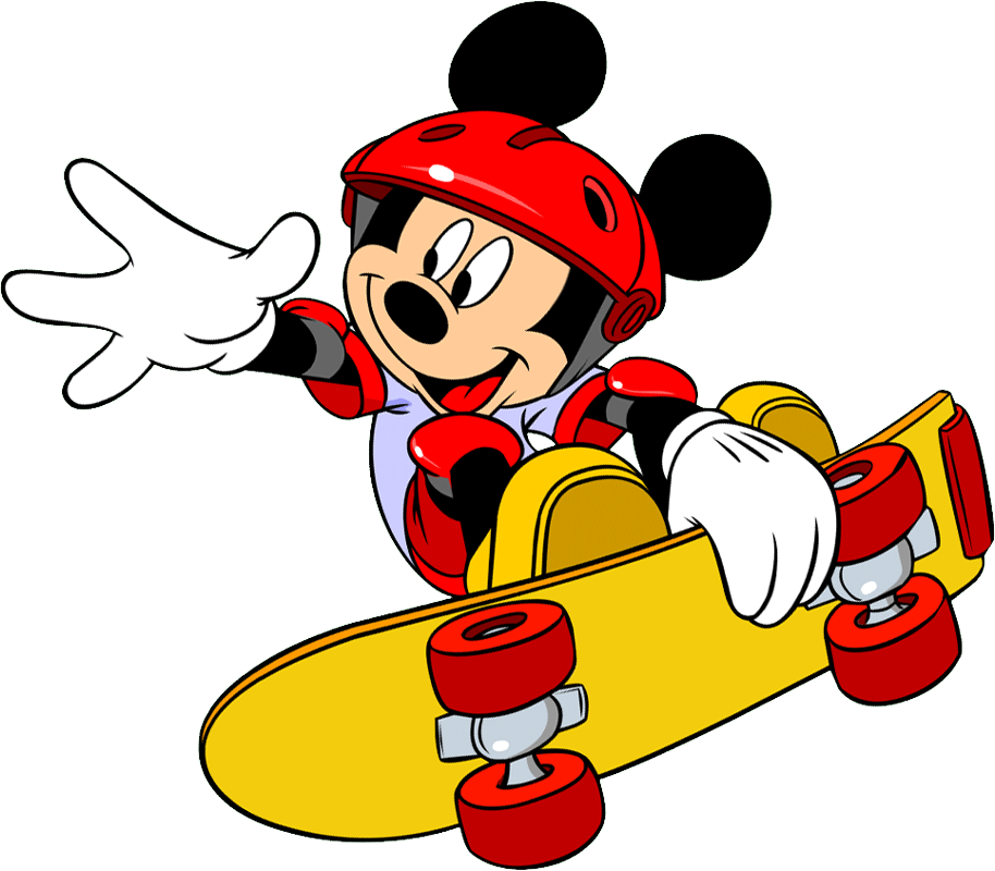 Uitgestorven iets Opname Image of Mickey Mouse On Skate Board