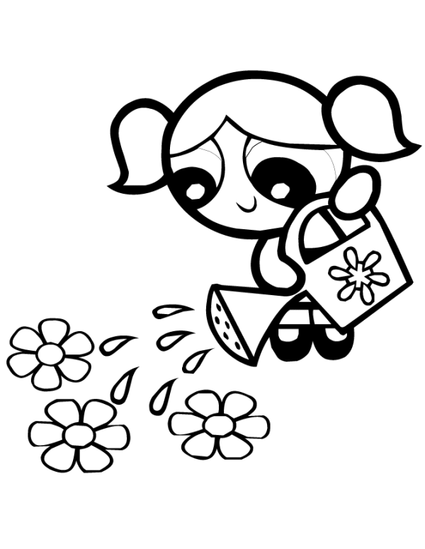 Bubbles Watering Flowers