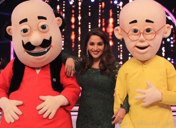 Motu And Patlu With Madhuri Dixit