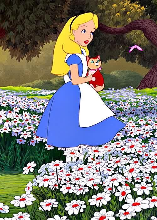 Alice And Dinah In Garden