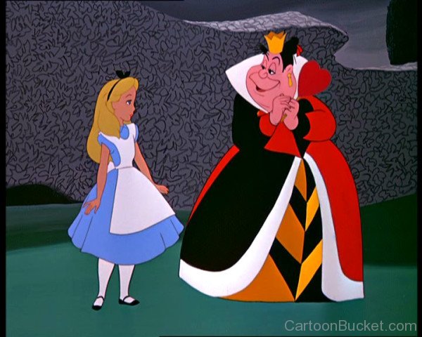 Alice With Queen Of Hearts