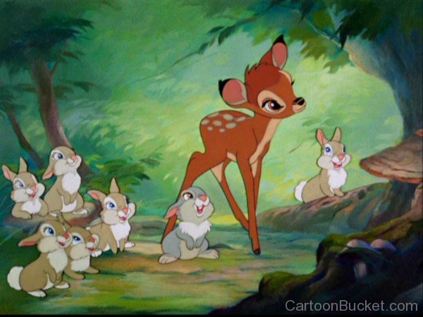 Bambi With His Friends