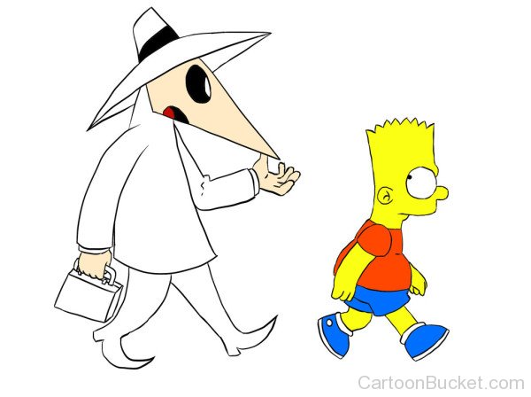 Bart Simpsons And White Spy