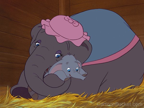 Dumbo With His Mother