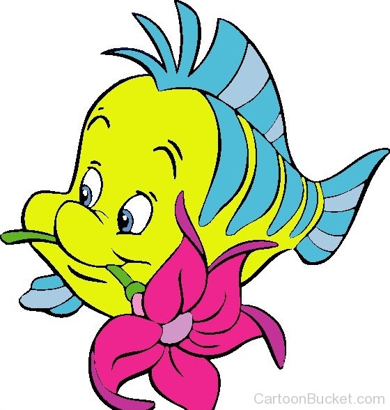 Flounder Holding Flower