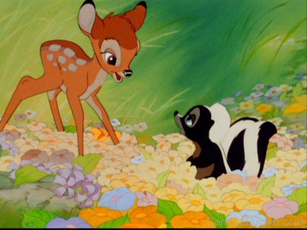 Flower The Skunk With Bambi