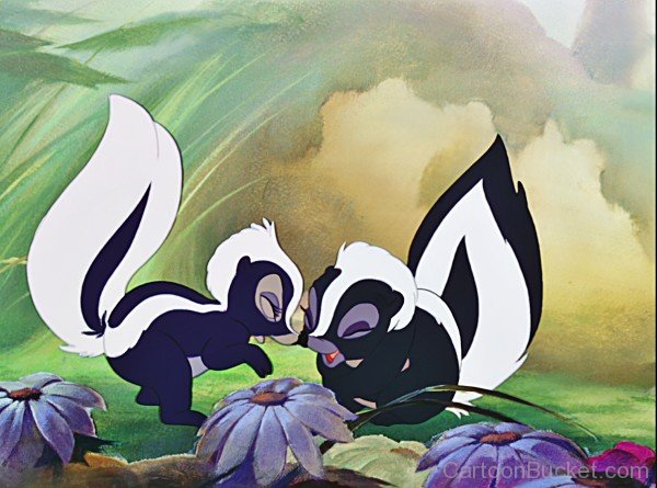 Flower The Skunk With Her Mother