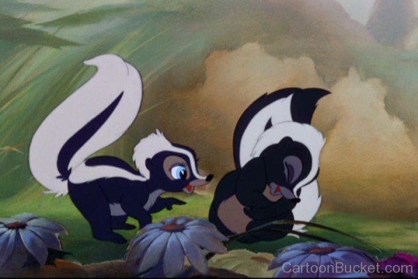 Flower The Skunk With His Little Girlfriend