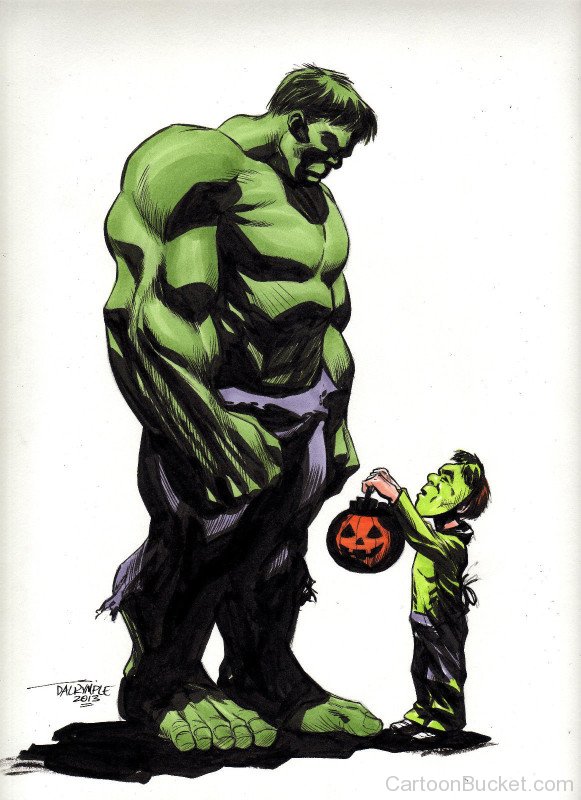 Hulk Looking At Boy