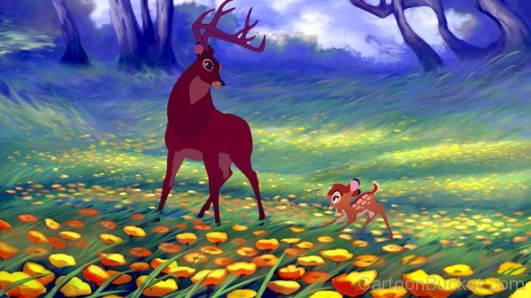 Picture Of Bambi And His Mother