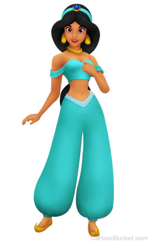 Princess Jasmine In Her Blue Dress