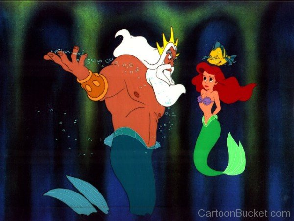 Ariel With King Triton