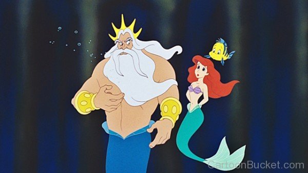 Ariel With King Triton Image