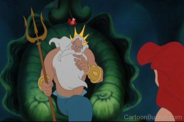 Ariel With King Triton Photo