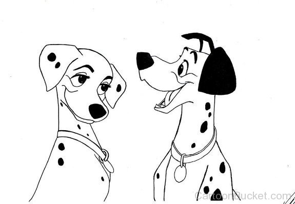 Happy Skech Of Pongo and Perdita