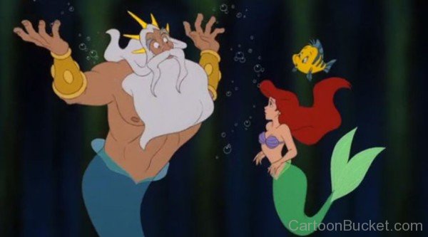 King Triton With Princess Ariel