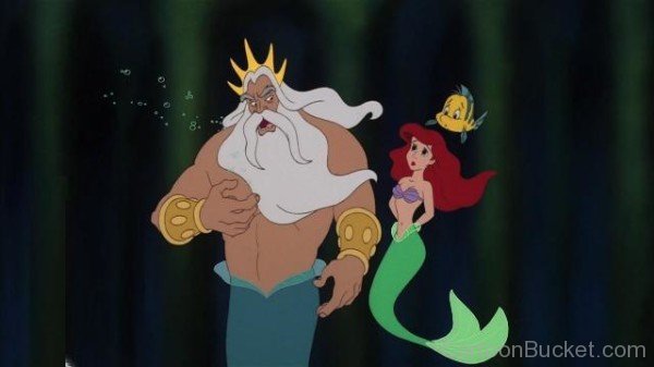 King Triton With Princess Ariel Image