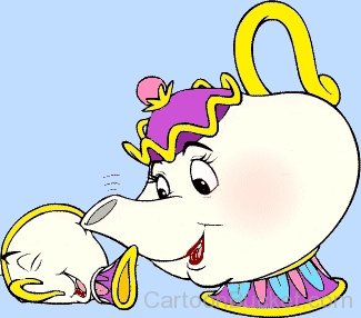 Mrs.Potts Playing With Chip