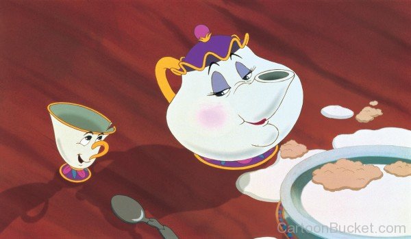 Mrs.Potts With His Son Chip Potts