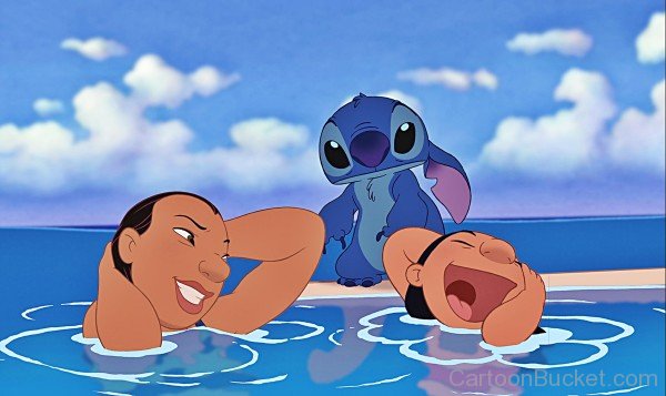 Nani With Lilo And Stitch In Beach