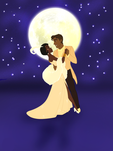 Naveen and Tiana In Night Pic