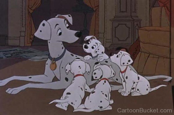 Perdita With Puppies