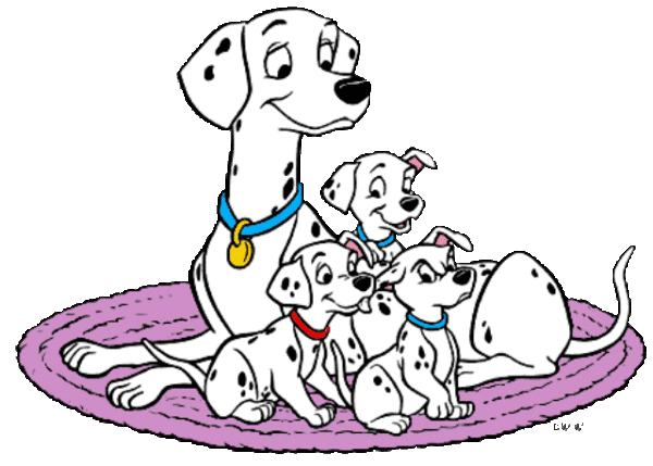 Perdita With Puppies Pic