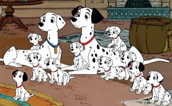 Pongo and Perdita And Puppies Image