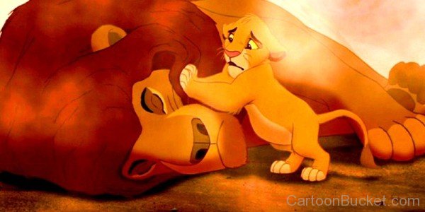 Simbra Trying To Woke Mufasa