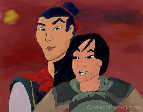 Painting Of Shang And Mulan