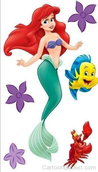 Sebastian With Ariel And Flounder