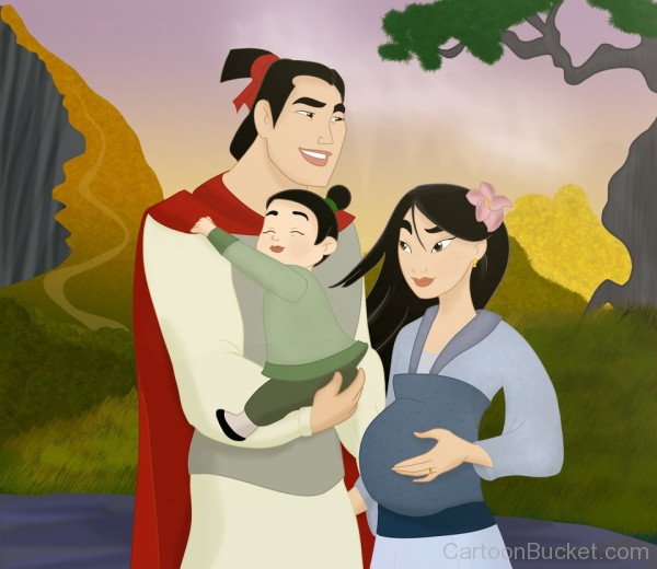 Shang And Mulan With Their Baby