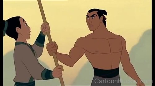 Shang Holding Mulan's Bamboo