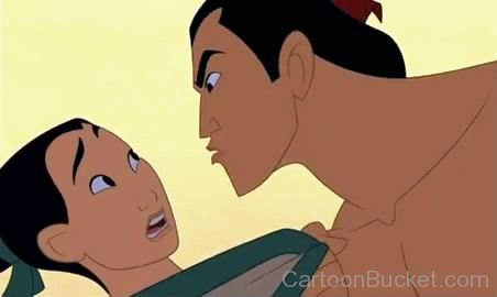 Shang Looking Angry At Mulan