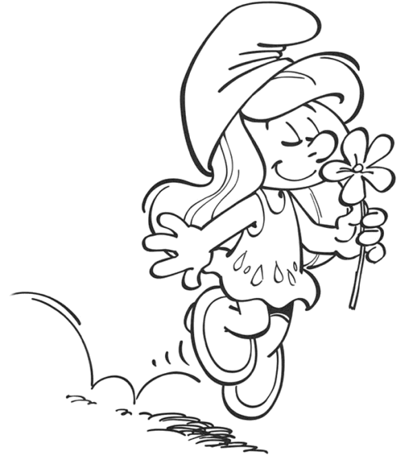 Sketch Of Smurfette