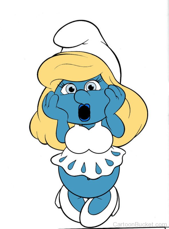 Smurfette Looking Worried