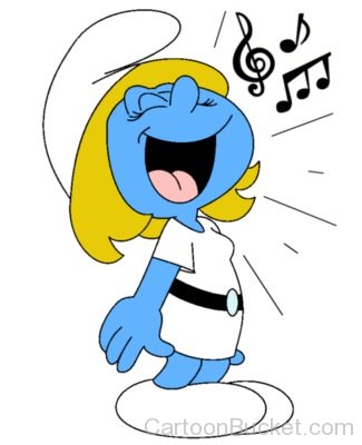 Smurfette Singing Loudly