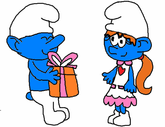 Jokey Smurf And Silly Smurfette