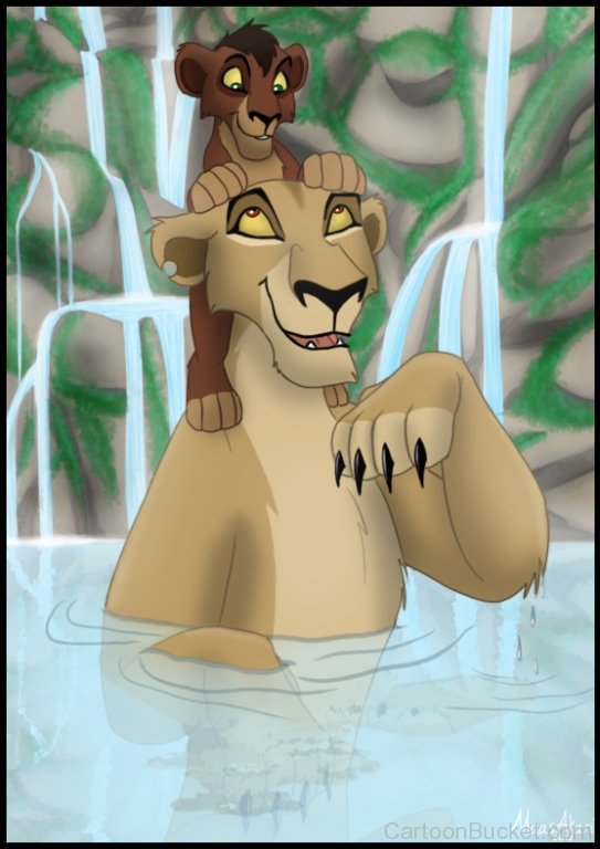 Kovu On Zira's Head