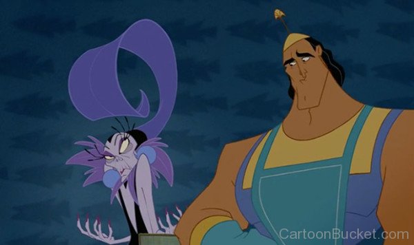 Kronk And Yzma Looking Eachother