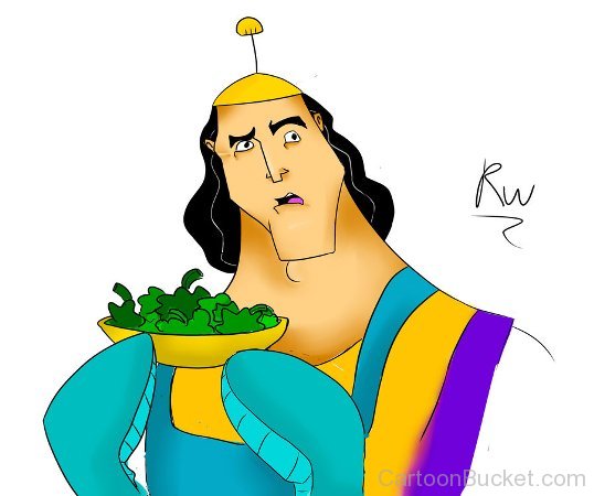 Kronk Holding Vegetable Leaves