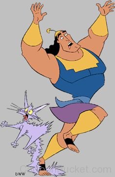 Kronk Standing On Cat's Tail