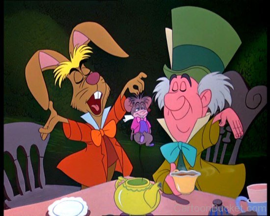 Mad Hatter With March Hare And Dormouse