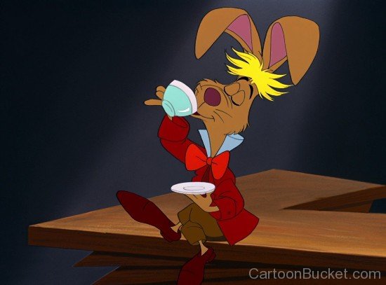 March Hare Drinking Tea