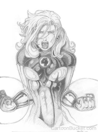 Pencil Sketch Of Susan Storm