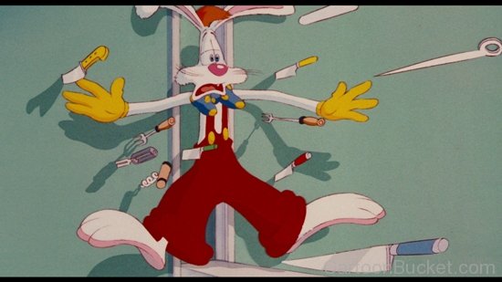 Roger Rabbit Hanging On Wall