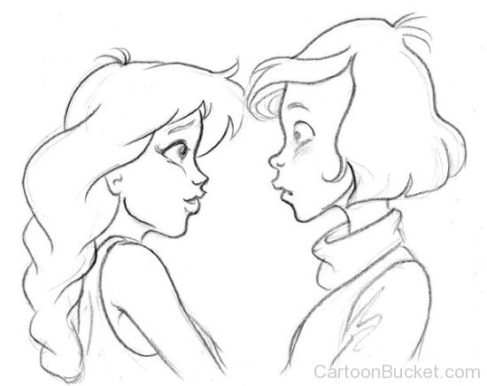 Sketch Of Princess Calla And Cavin