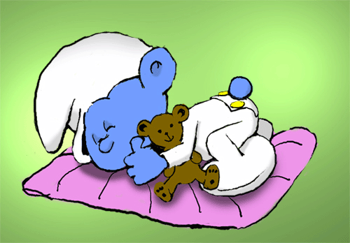 Animated Sleeping Image Of Baby Smurf-gh615